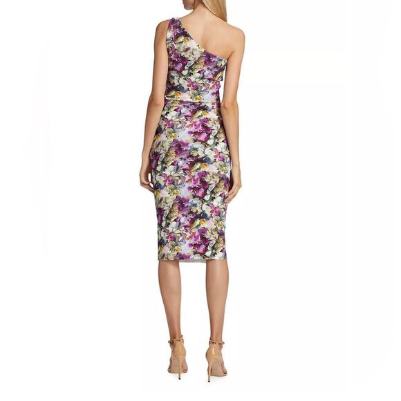 Chiara Boni La Petite Robe Floral One-Shoulder Dress size 8 - Picture 4 of 12